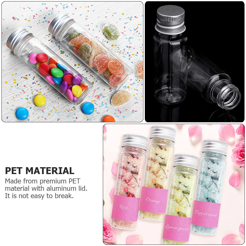 5pcs Transparent Plastic Bottles Essential Oil Bottles Refillable Empty Bottles