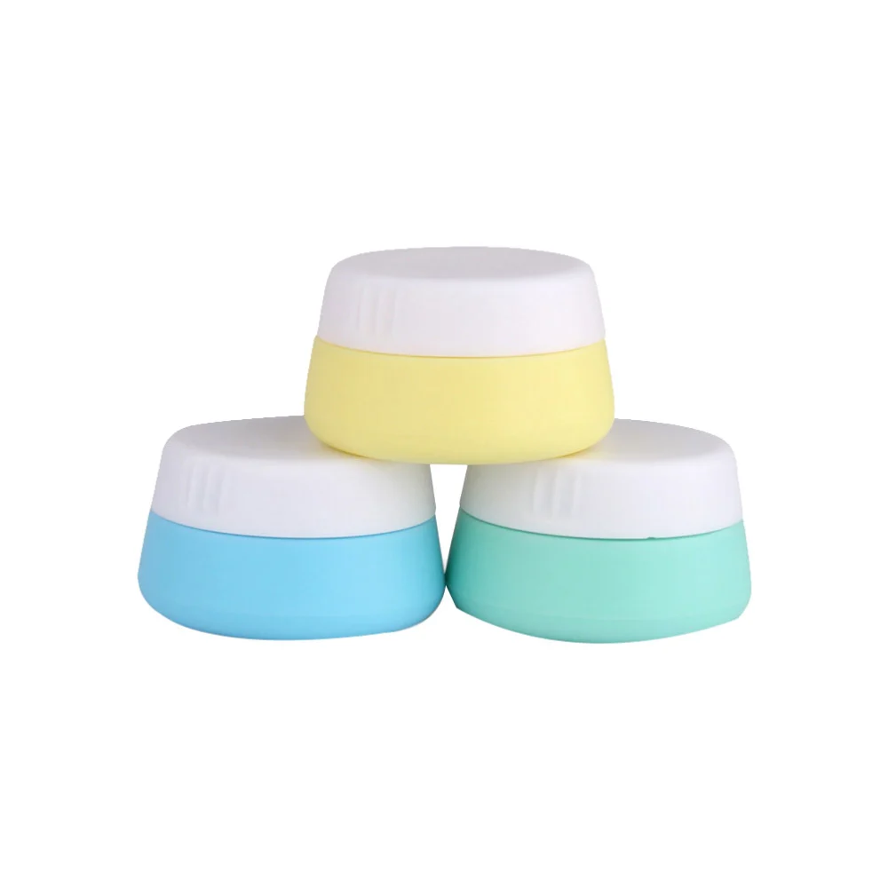 3pcs Travel Cream Case Silicone Cream Case Cosmetic Emulsion Case Travel Silicone Bottle Portable Cream Bottle (20ml)