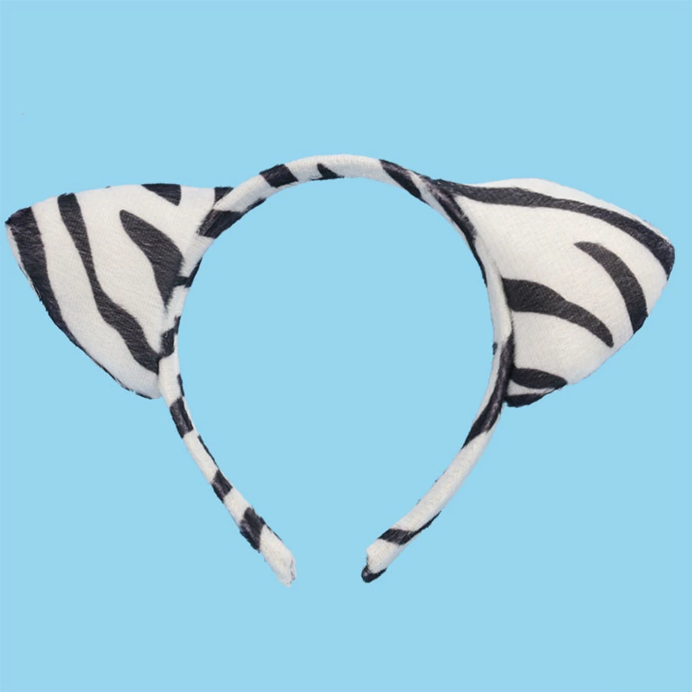 3PCS Children Cartoon Costume Suit Headband Bow Tie Tail Set Performance Props for Cosplay Party (Zebra)