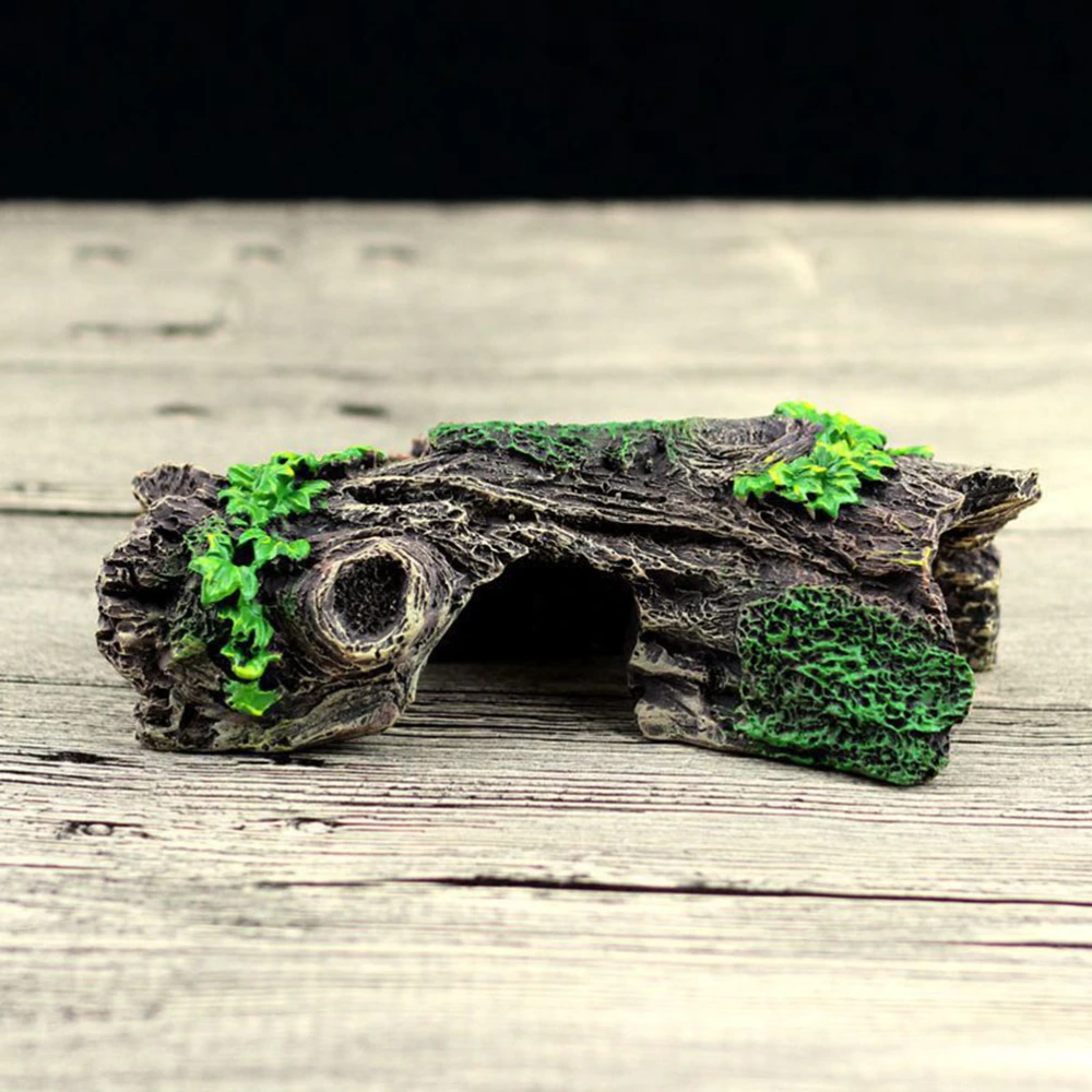 Hiding Cave Escape Hole Fish Tank Landscaping Ornament Shrimps Shelter House Artificial Tree Root Fish Escape Hollow Tree Hole Aquarium Ornament Landscape Accessories