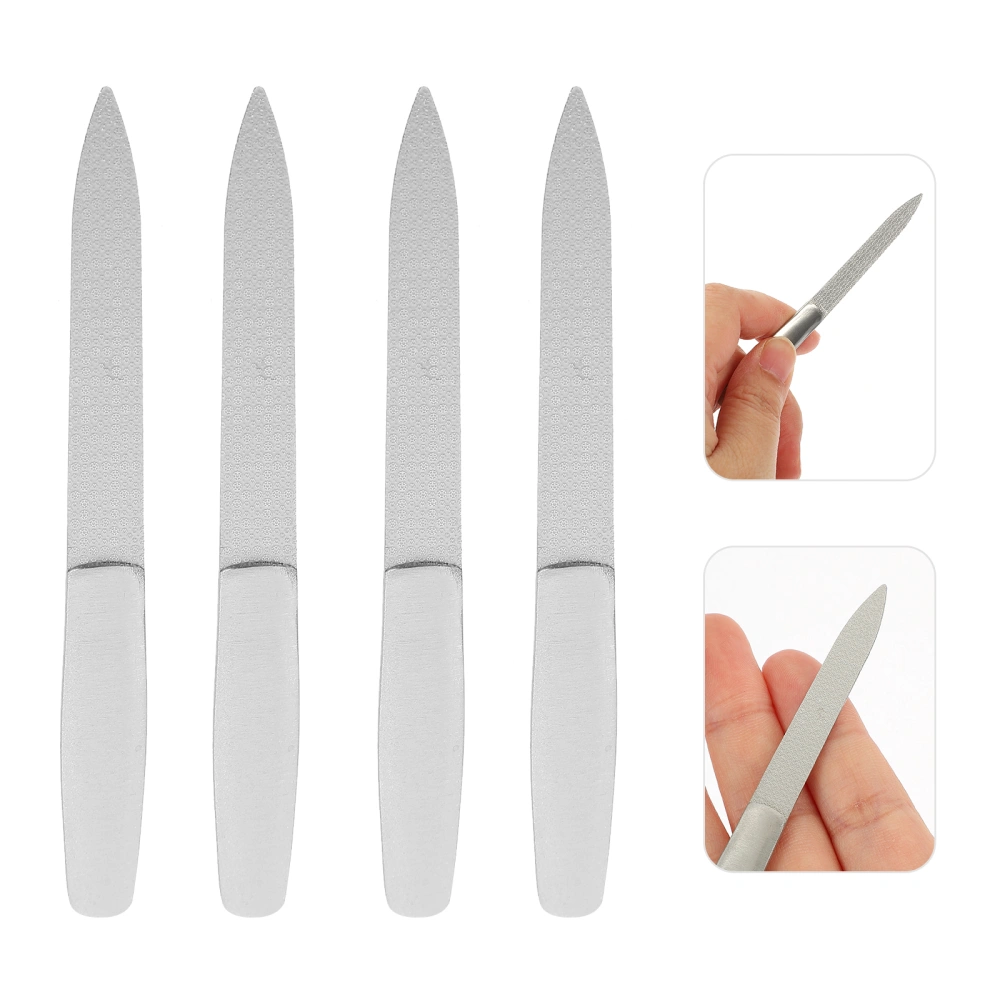 6Pcs Stainless Steel Manicure Art Tools Stainless Steel Nail Files Nail Trimmers