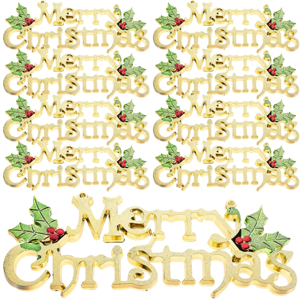 20pcs Merry Christmas Hanging Sign Wall Doors Christmas Tree Hanging Ornaments