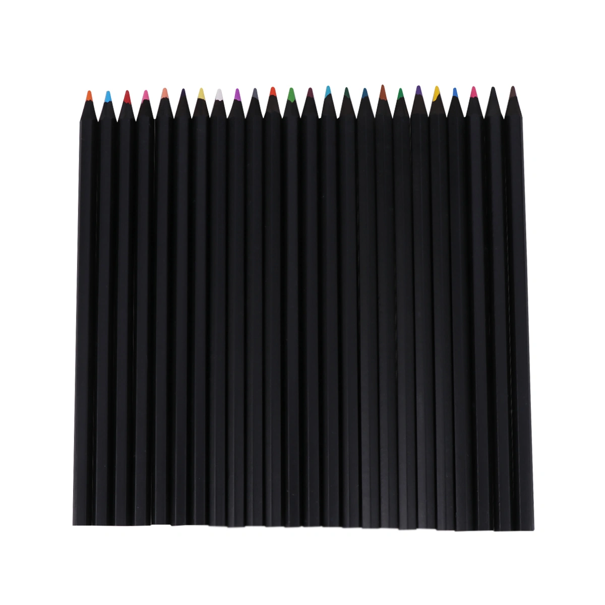 1 Set 24 Color Pencils Stationery Black Pencils Art Painting Pencil Set for Adults and Kids with Black Storage Box