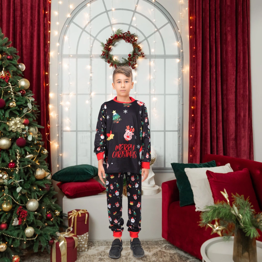 1 Set Christmas Pajamas Long Sleeve Cotton Pajamas Household Sleepwear for Kids