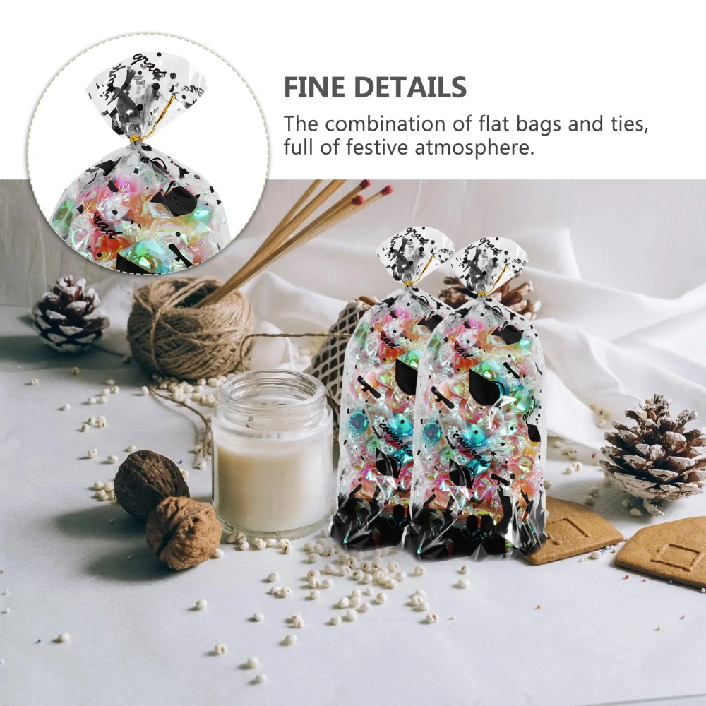 200pcs Graduation Party Candy Cookie Bags Bakery Biscuit Chocolate Bags