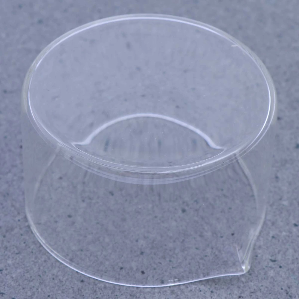 80mm Glass Crystallizing Dish Flat Bottom Container with Spout for School Home