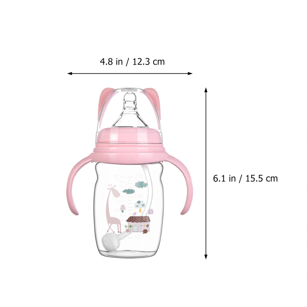 1Pc Baby Kids Milk Bottle Water Drinking Cup Feeding Supply for Baby (Pink)