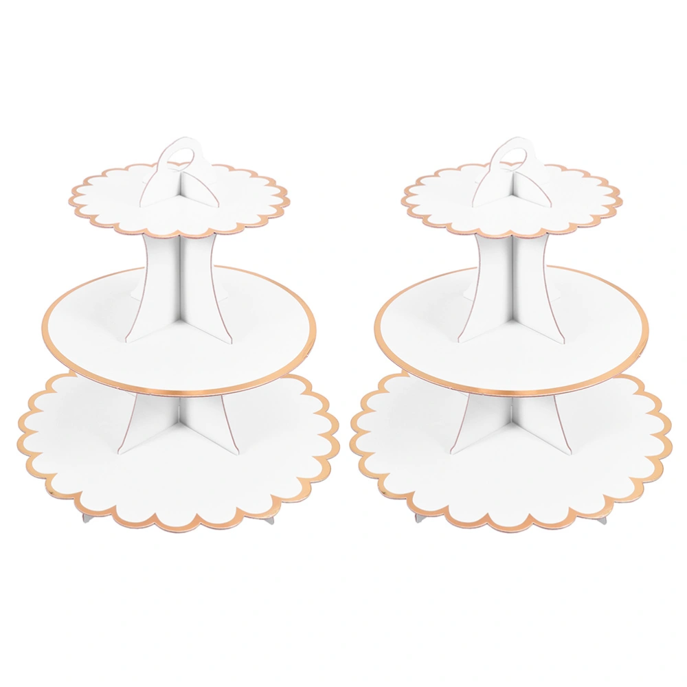 2Pcs Cupcake Display Racks Paper Cake Storage Racks Party Snack Display Stands