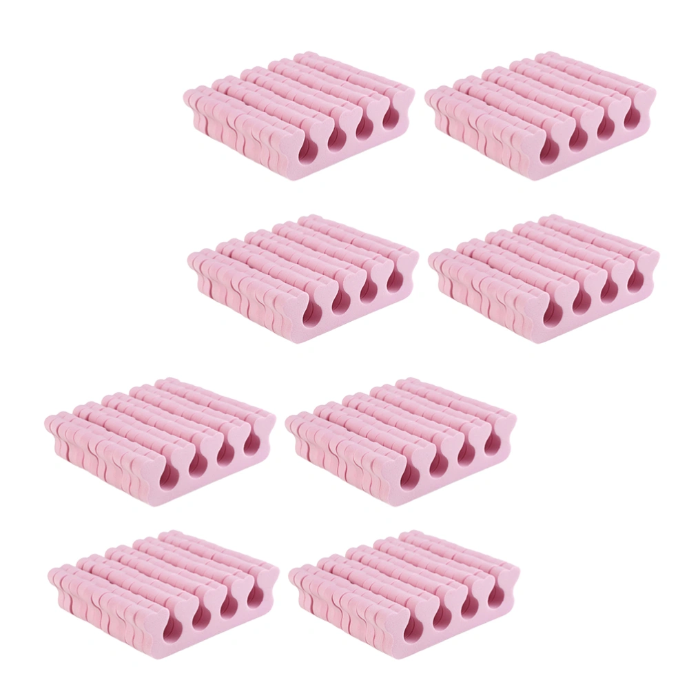 80Pcs Sponge Nail Finger Toe Separators Nail Art Pedicure Manicure Tools (Pink, 80Pcs/Package)