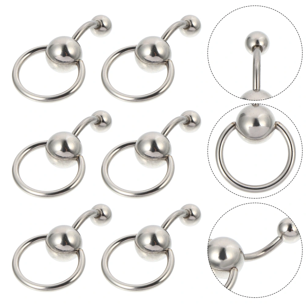 10pcs/ Set Piercing Decor Body Piercing Jewelry Navel Ring Belly Button Ring