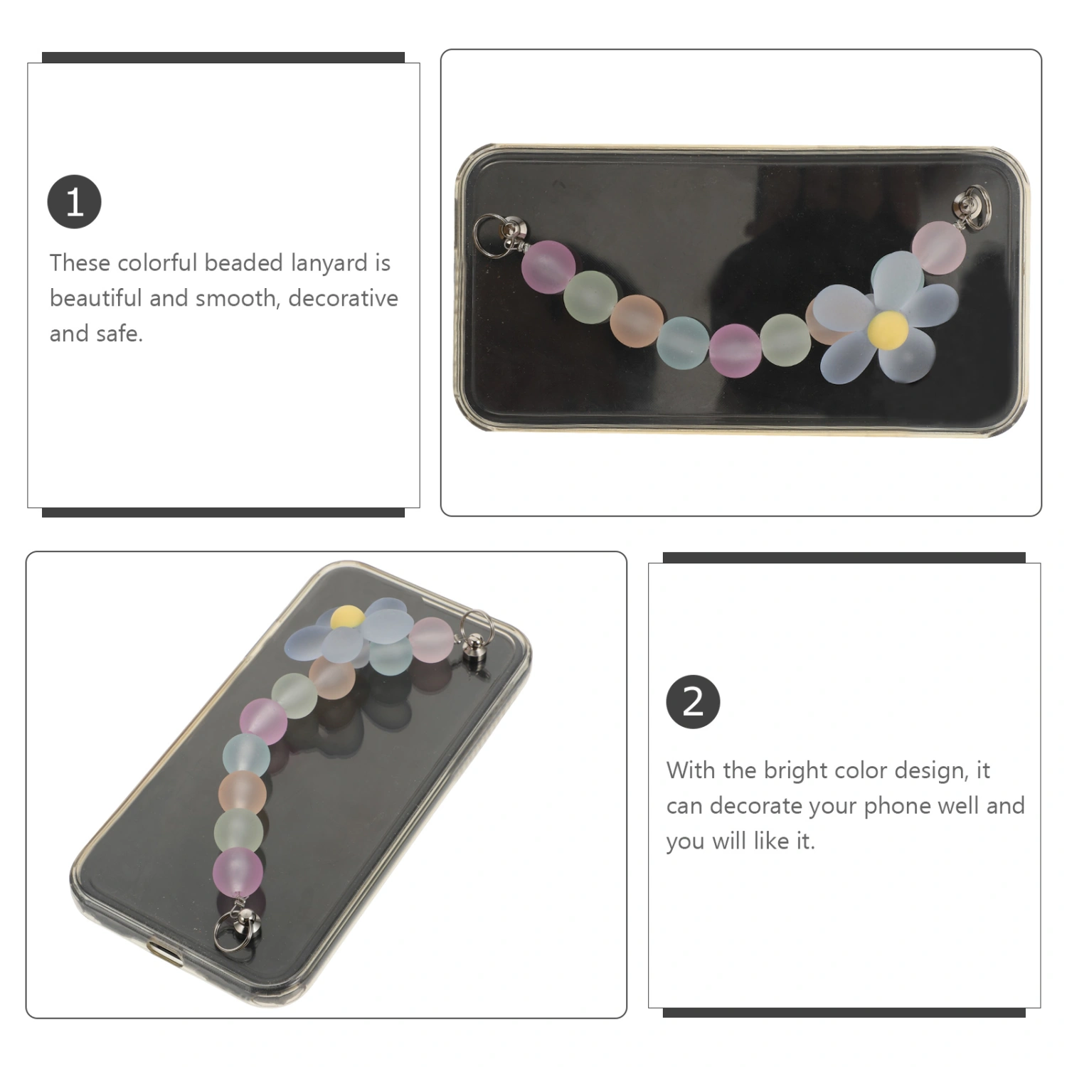 1Pc Decorative Mobile Phone Back Cover Adornment Phone Hanging Lanyard