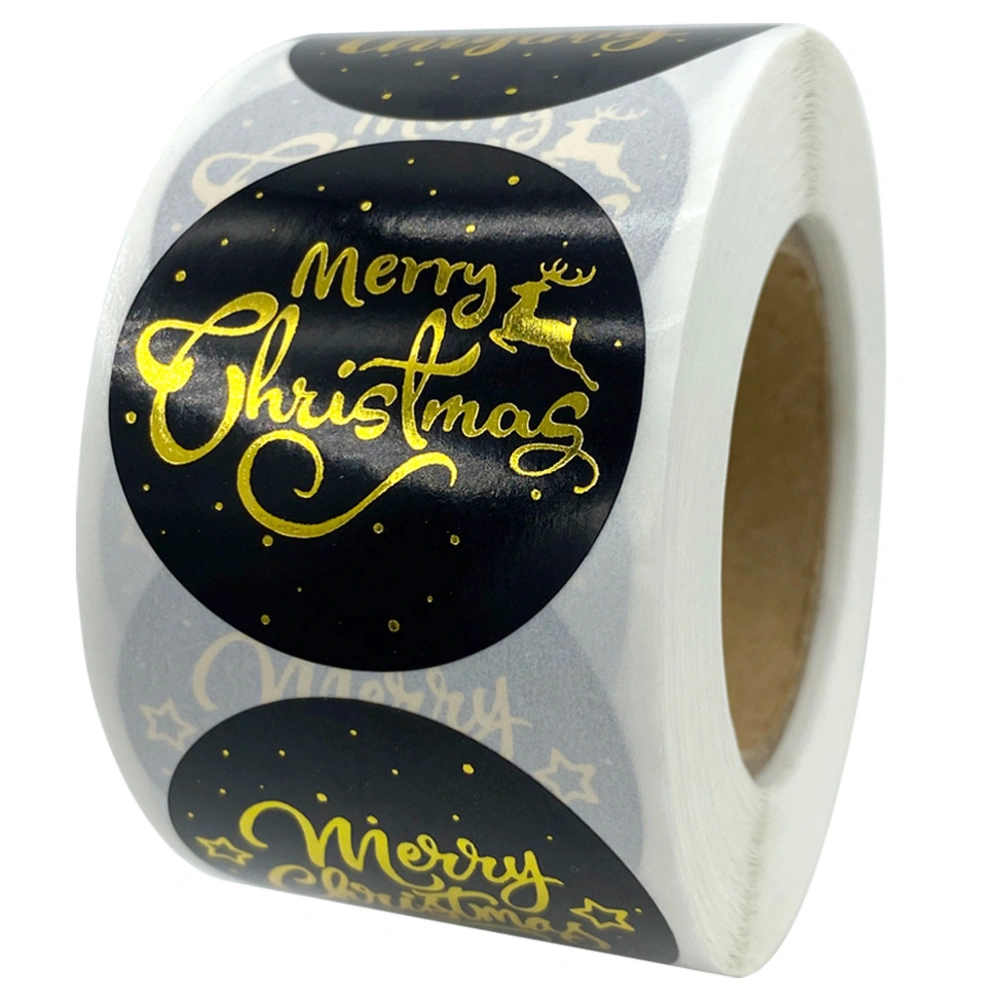 1 Roll 500Pcs Attractive Christmas-themed Label Stickers Chic Book Pasters