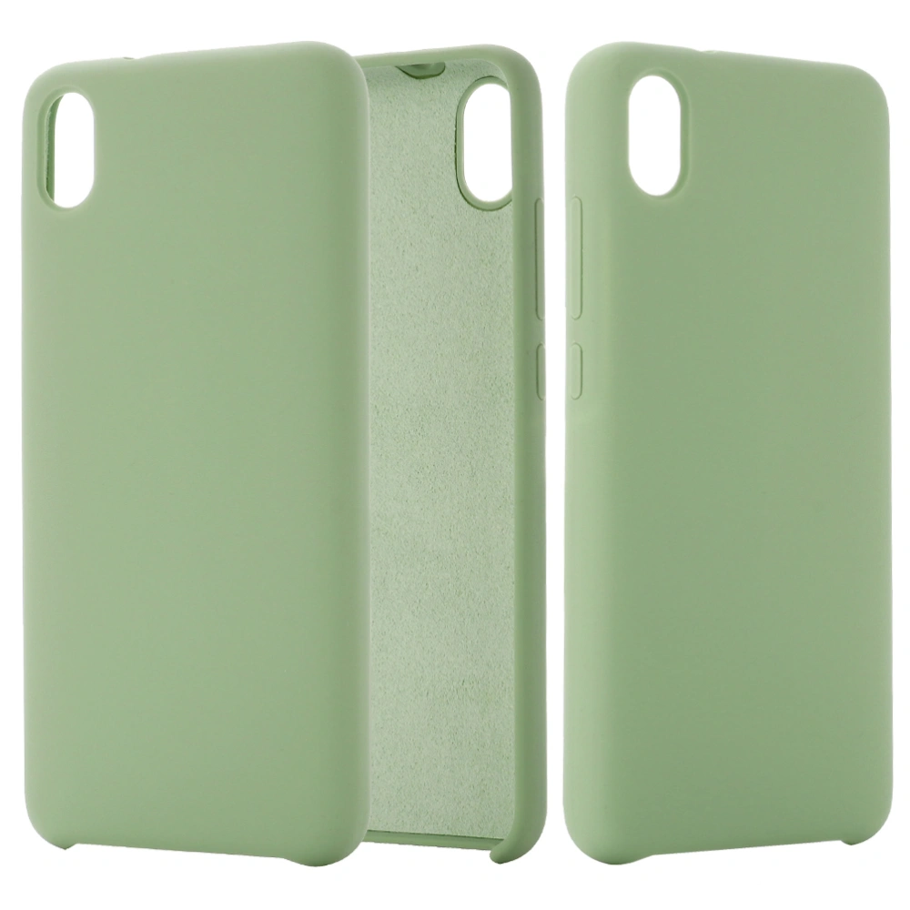 Liquid Silicone Phone Cover Full Covered Shockproof Scratch-resistant Protective Case Compatible for Xiaomi Redmi 7A (Light Green)