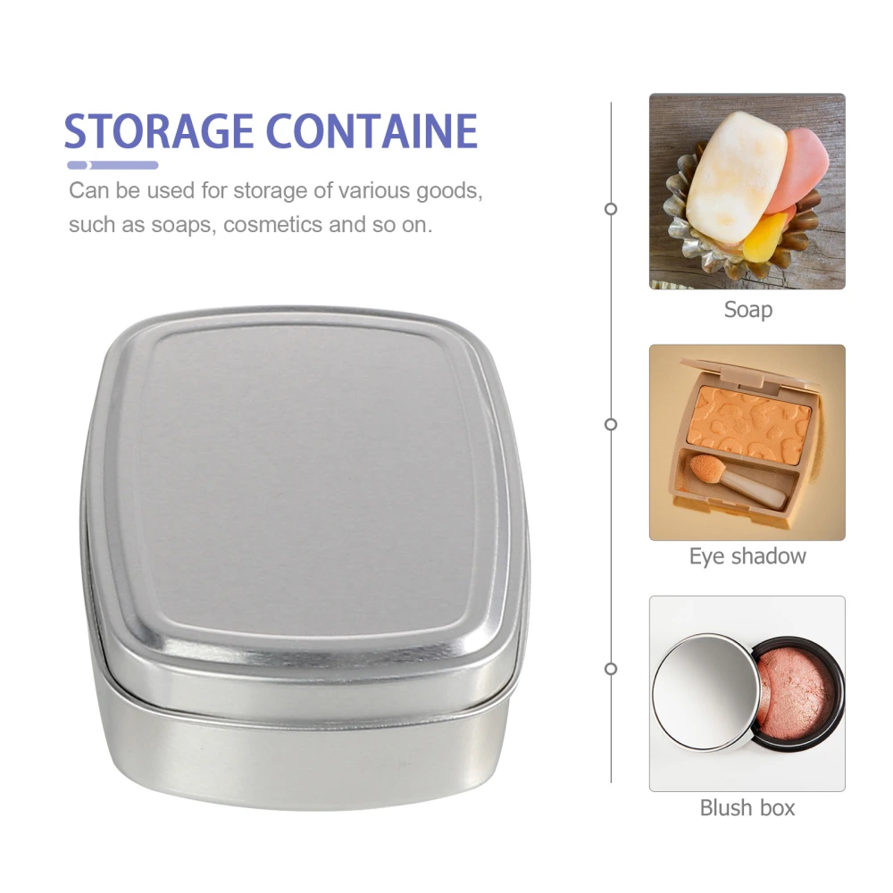 8Pcs Aluminum Cases Cosmetic Boxes Aluminum Empty Square  Cans with Lid