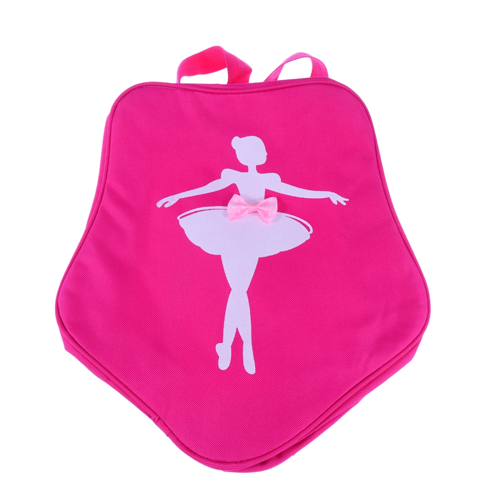 1pc Children Dance Shoulder Bags Backpacks Ballerina Girls Pattern Creative Shape Zipper for Girls (Rosy）