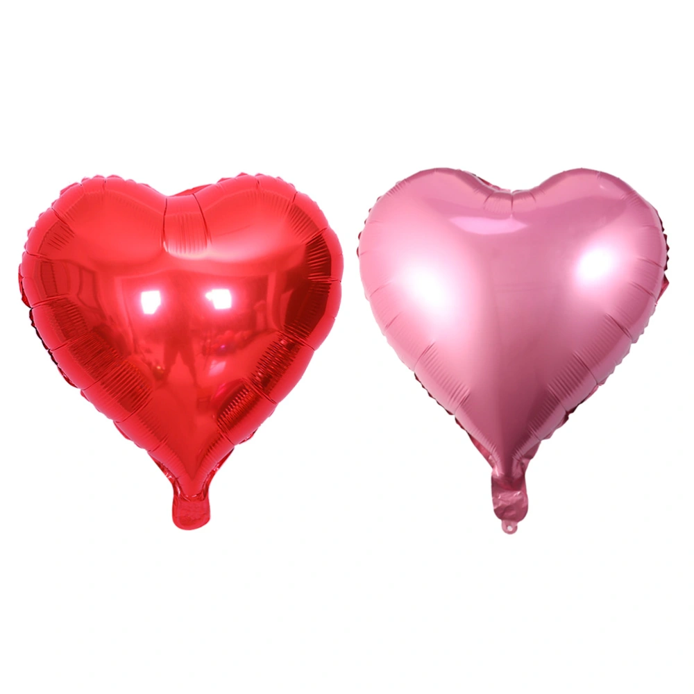 30pcs 18 Inches Love Heart Shape Balloons Aluminum Foil Balloon Valentines Day Photo Props Wedding Party Supplies Decorations(15pcs Red and 15pcs Pink)