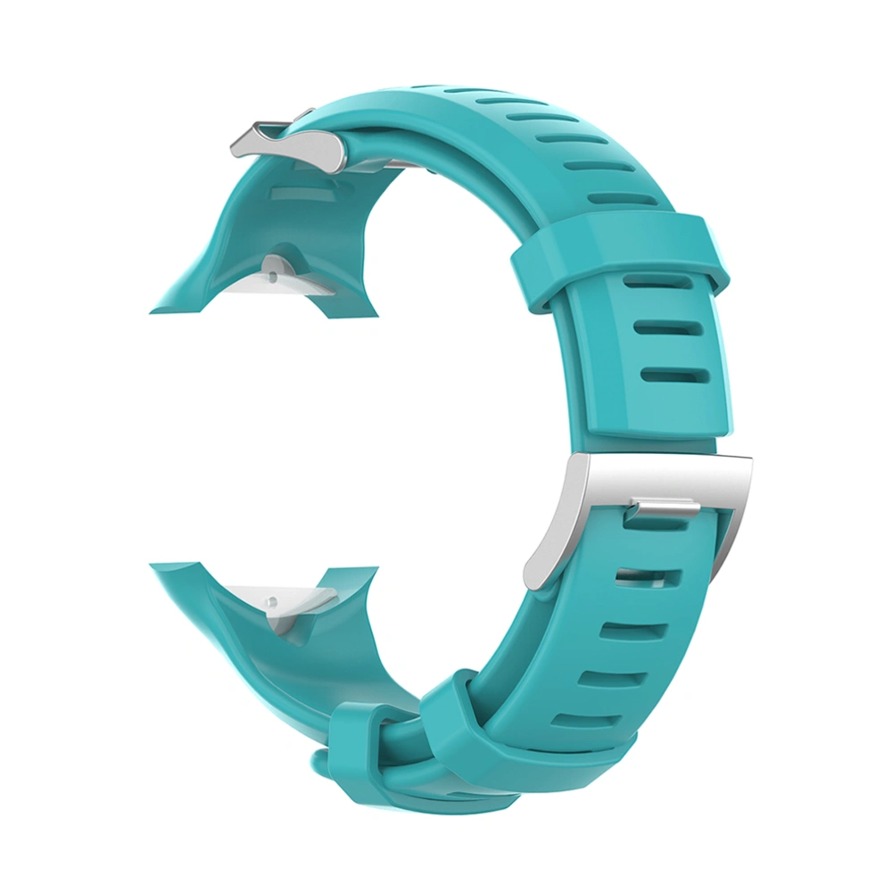 Delicate Silicone Steel Buckle Strap Compatible for SUUNTO D6 Dive D6i ZULU Watch Sky Blue