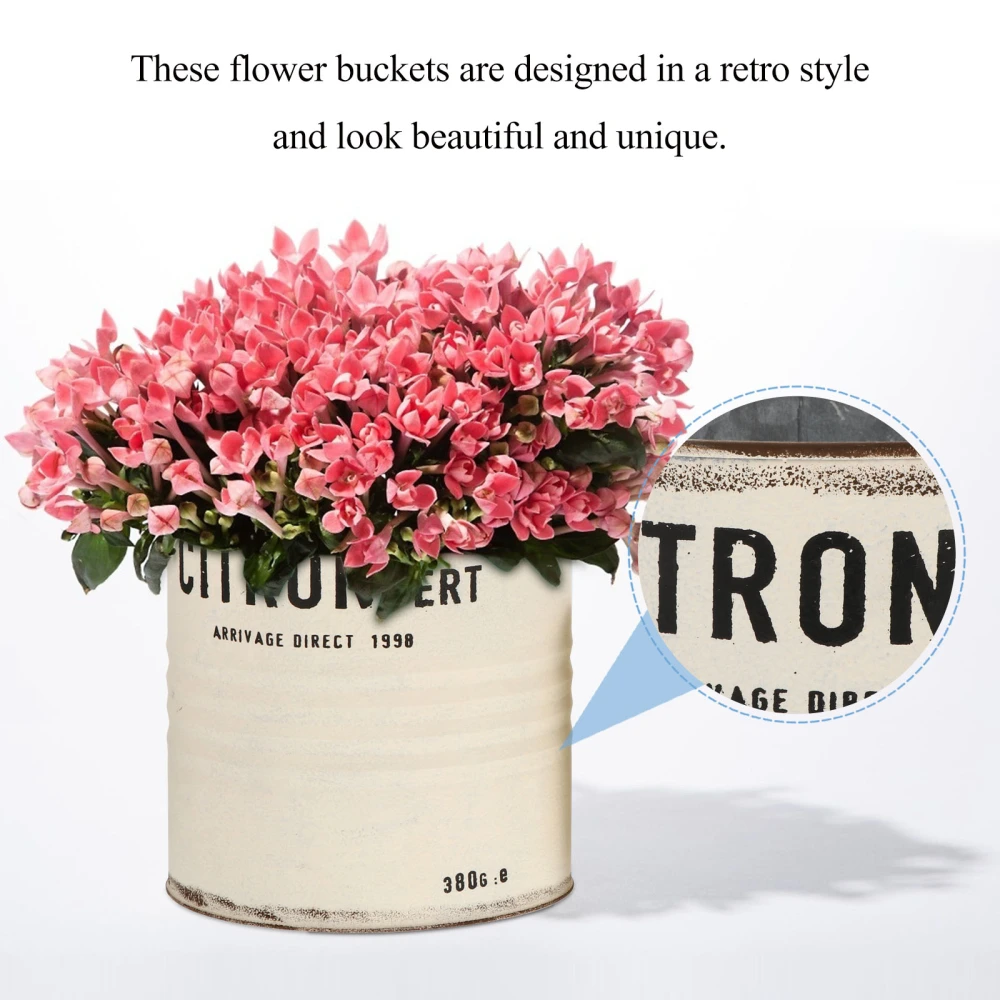 Artificial Flowers Pot Retro Flower Arrangement Container Home Party Decoration
