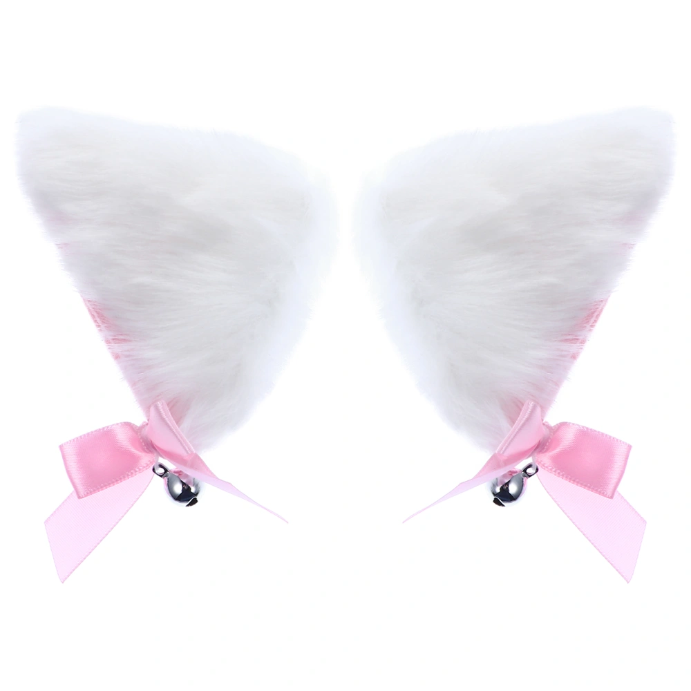 1 Pair Cat Ears Hair Clip Cosplay Party Long Fur Lovely Costume Hair Clip