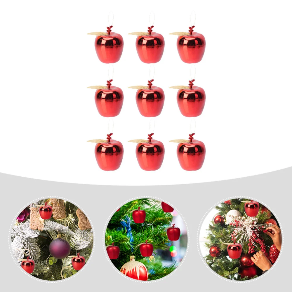 18pcs Christmas Tree Hanging Ornaments Xmas Tree Apple-shape Pendants Xmas Decor