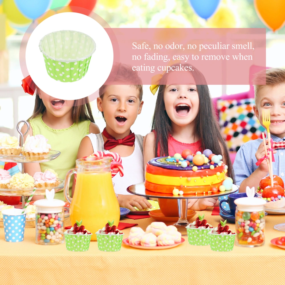 100pcs Party Polka Dot Cupcake Liners Cupcake Baking Cups Paper Baking Cups