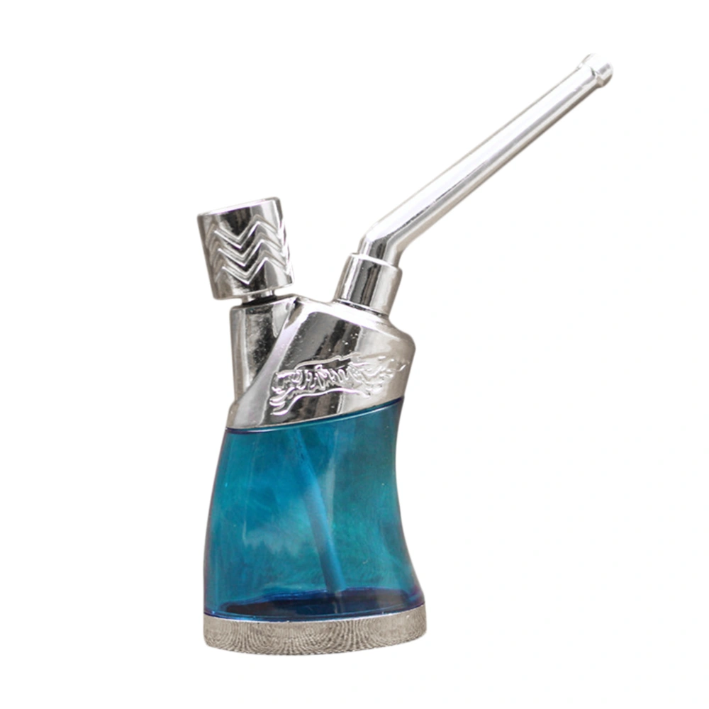 1Pc Dual Use Hookah Portable Cigarette Holder Tobacco Filtration Bottle Tobacco Pipe for Cigar (Blue)