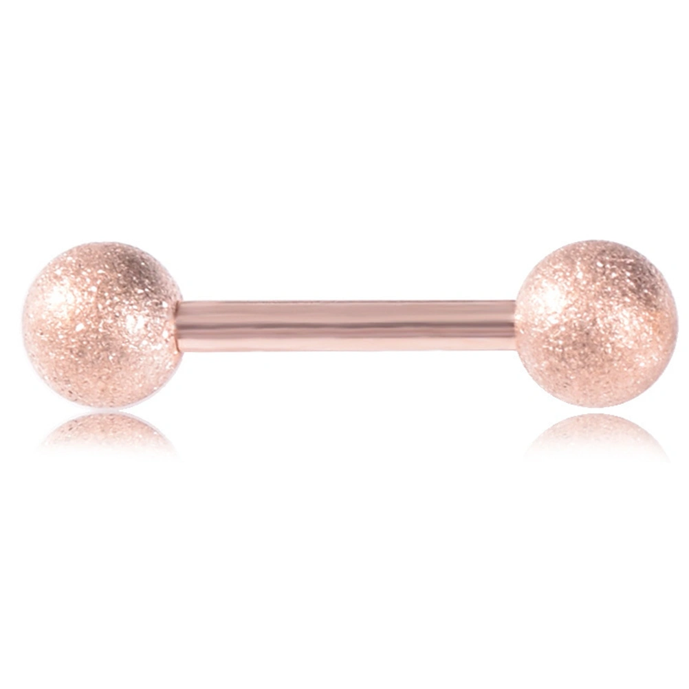 5Pcs Stainless Steel Delicate Barbells Five Colors Double-headed Dumbbell Shaped Tongue Rings Jewelry Accessories
