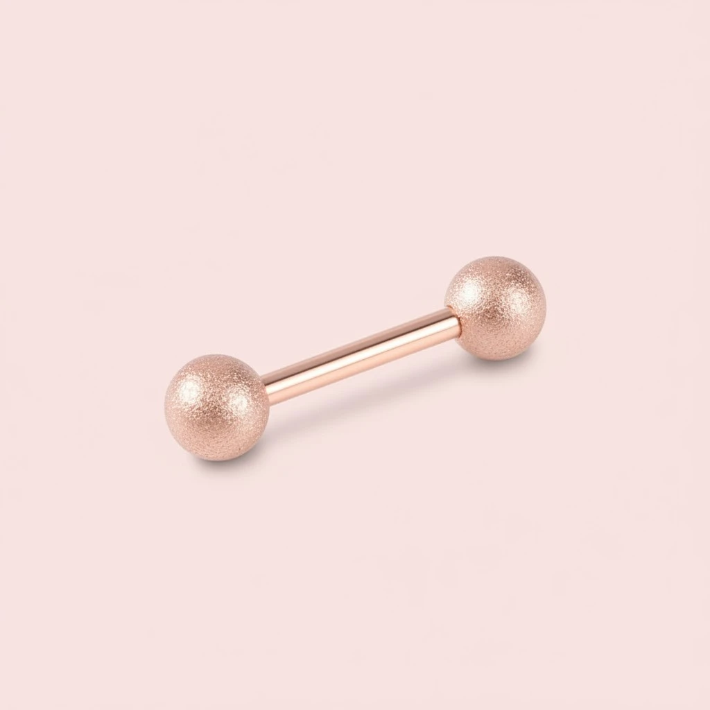 5Pcs Stainless Steel Delicate Barbells Five Colors Double-headed Dumbbell Shaped Tongue Rings Jewelry Accessories
