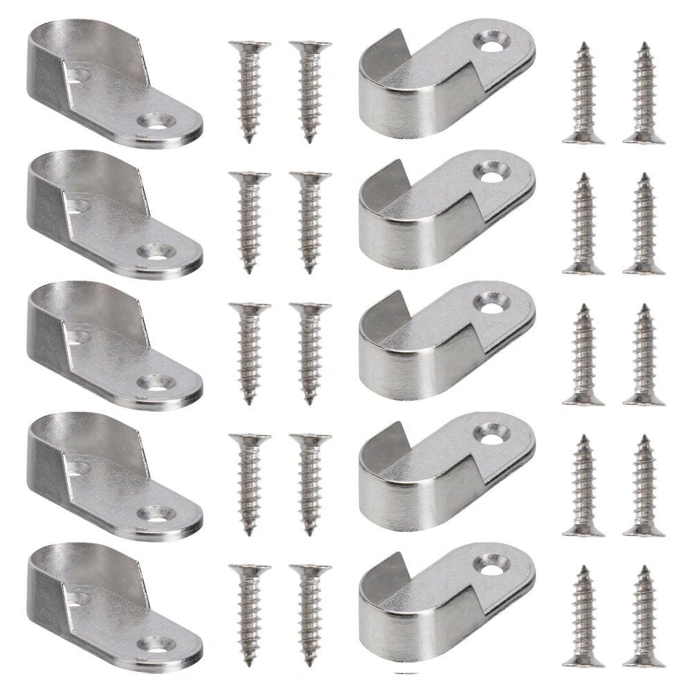 20pcs Closet Rod Bracket Wardrobe Pipe Support Wall Mount Curtain Rod Socket