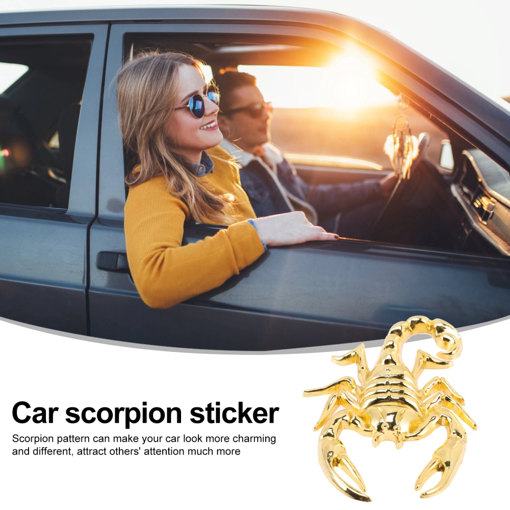 2 Pcs Car Scorpion Stickers Vehicle Door Window Decals Personalized Stickers