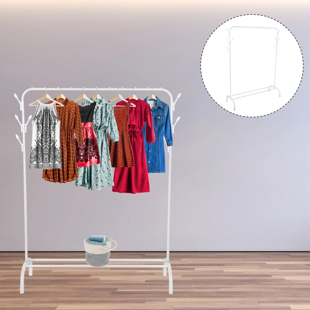 Single Pole Clothes Storage Rack Home Storage Holder Floor Clothes Stand