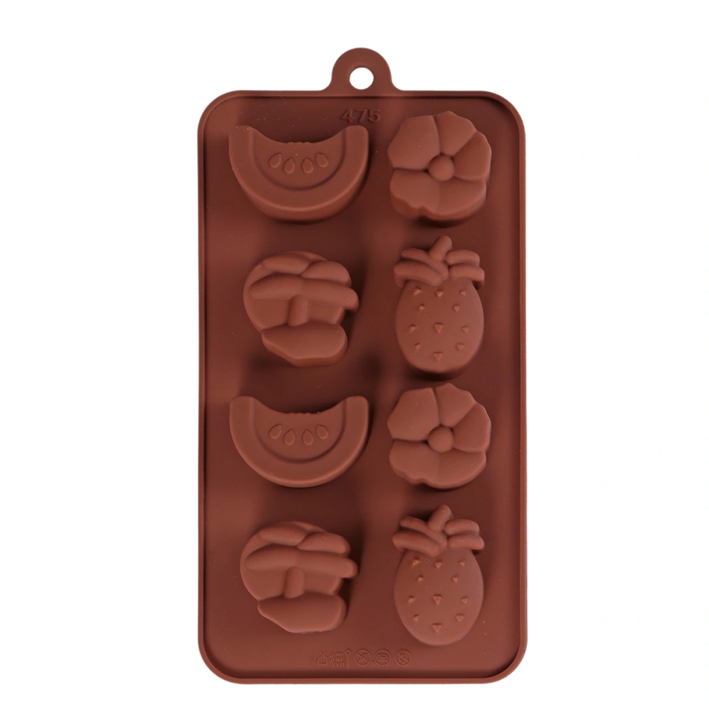 Fruit Silicone Mold DIY Candy Jelly Chocolate Mould Ice Cube Tray Kitchen Baking Tool (Coffee)