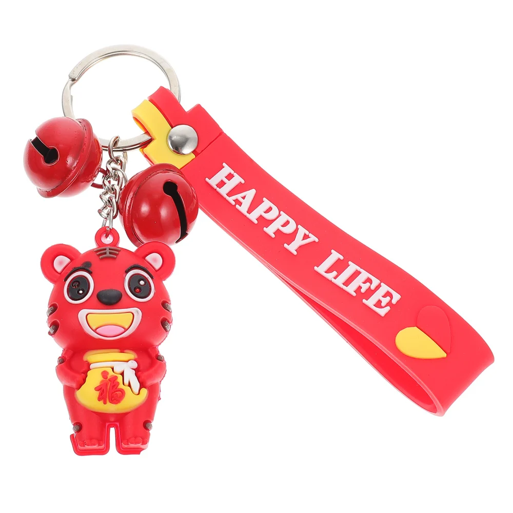 3pcs Key Ring Tiger Shaped Pendant Adorable Tiger Year Hanging Decoration