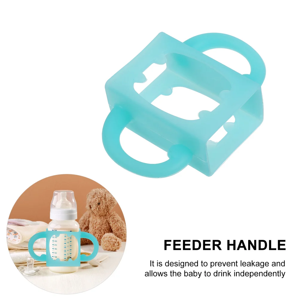 1pc Silicone Feeding Bottle Handle Universal Wide Mouth Feeder Holding Handle