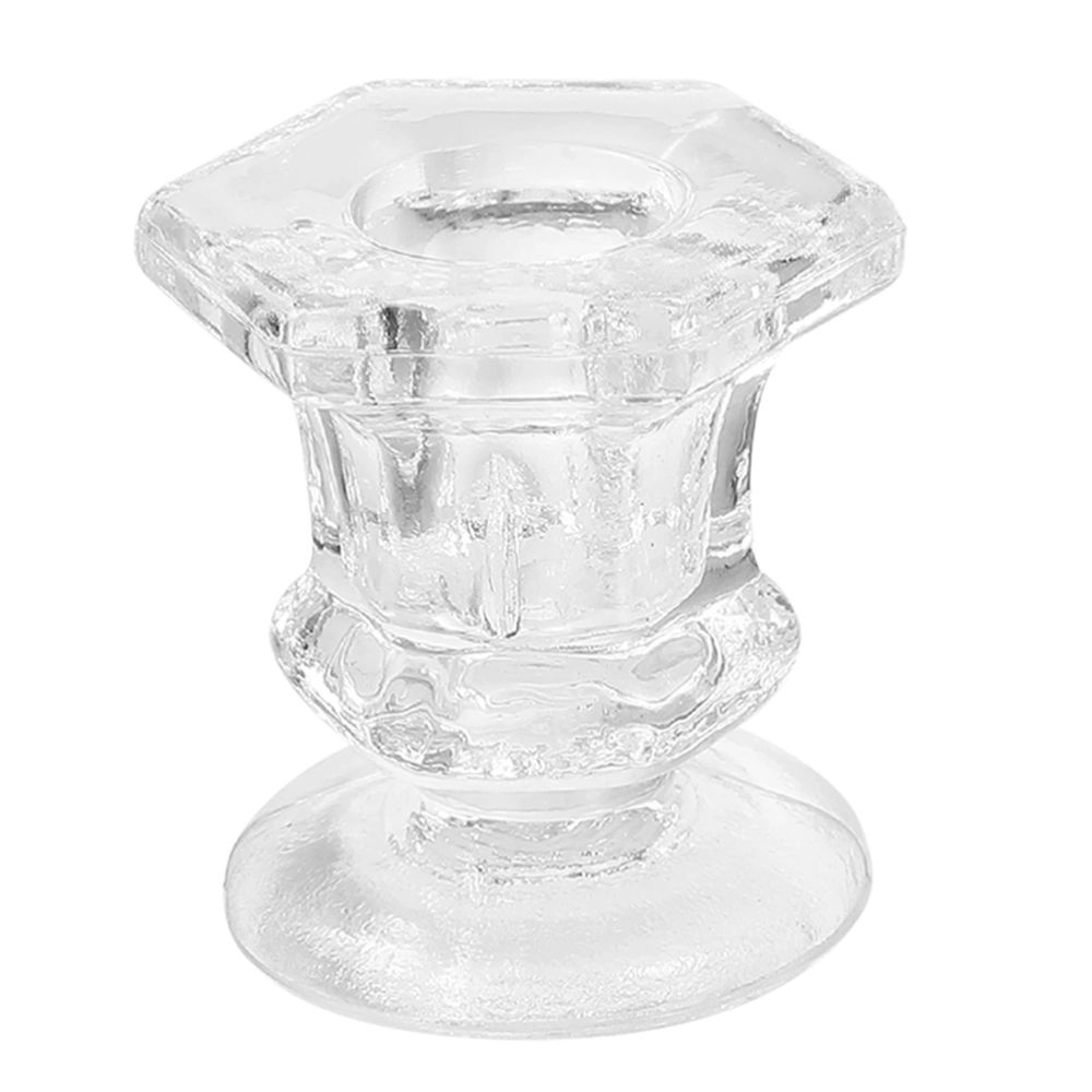 European Style Glass Candlestick Romantic Dinner Table Decoration Candle Stand