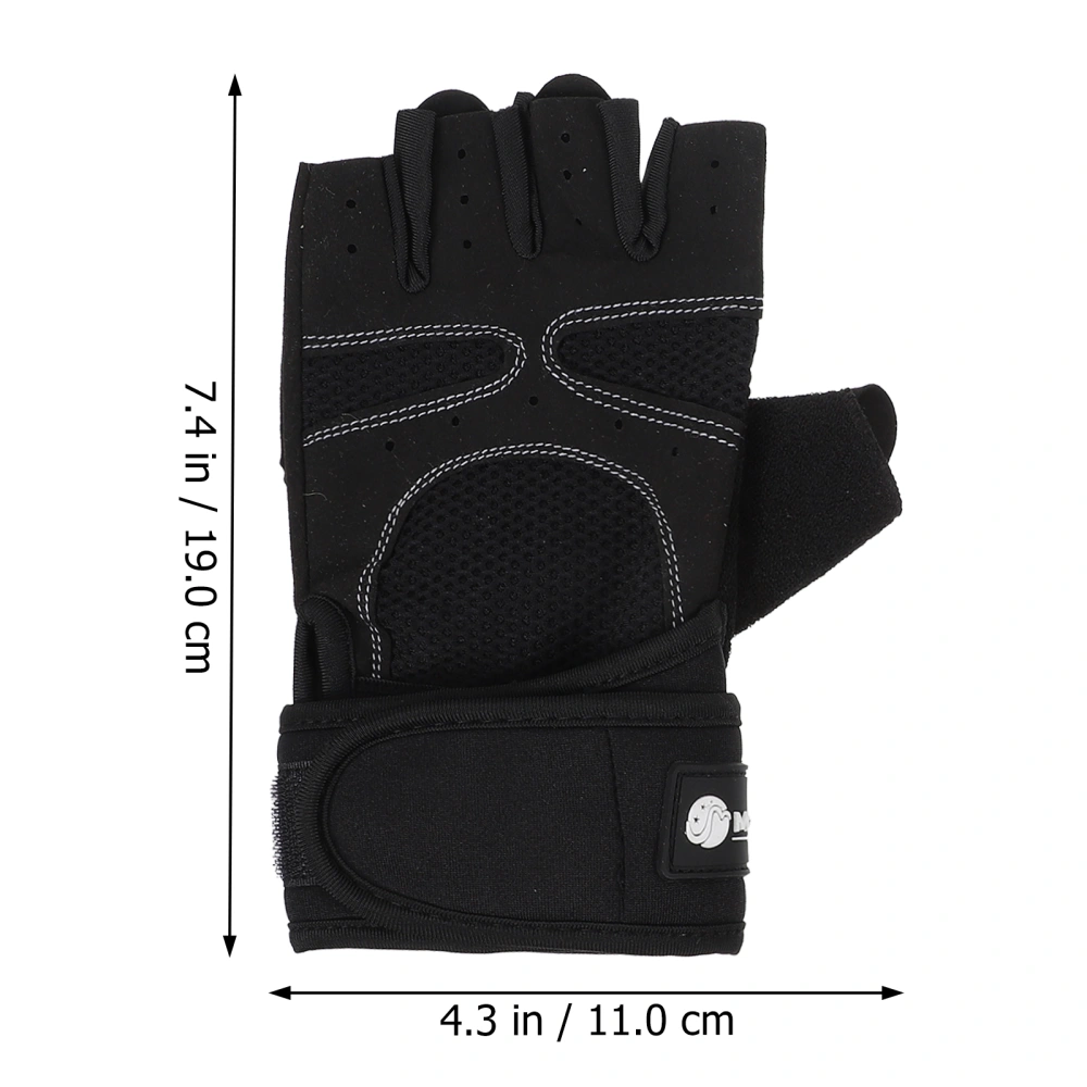 1 Pair Workout Gloves Half Finger Gloves Non-Slip Gym Gloves Fingerless Gloves