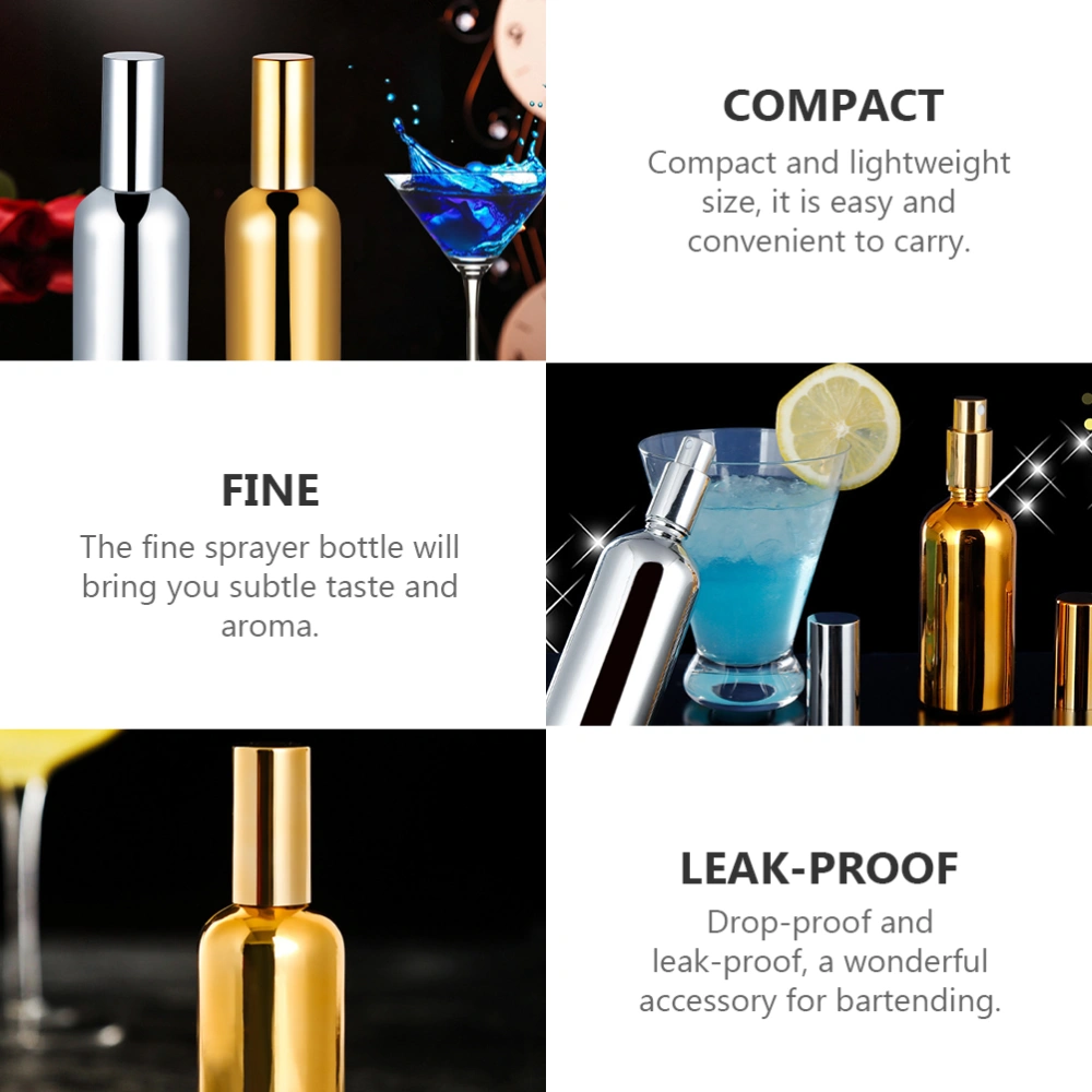 1pc Cocktail Spraying Bottle Empty Atomizer for Bar Bartending Tool (Golden)