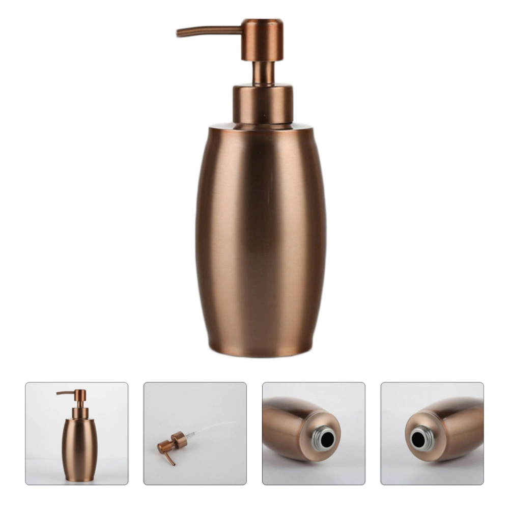 1pc Stainless Steel Soap Dispenser Lotion Travel Bottle for Home (Rose Gold)