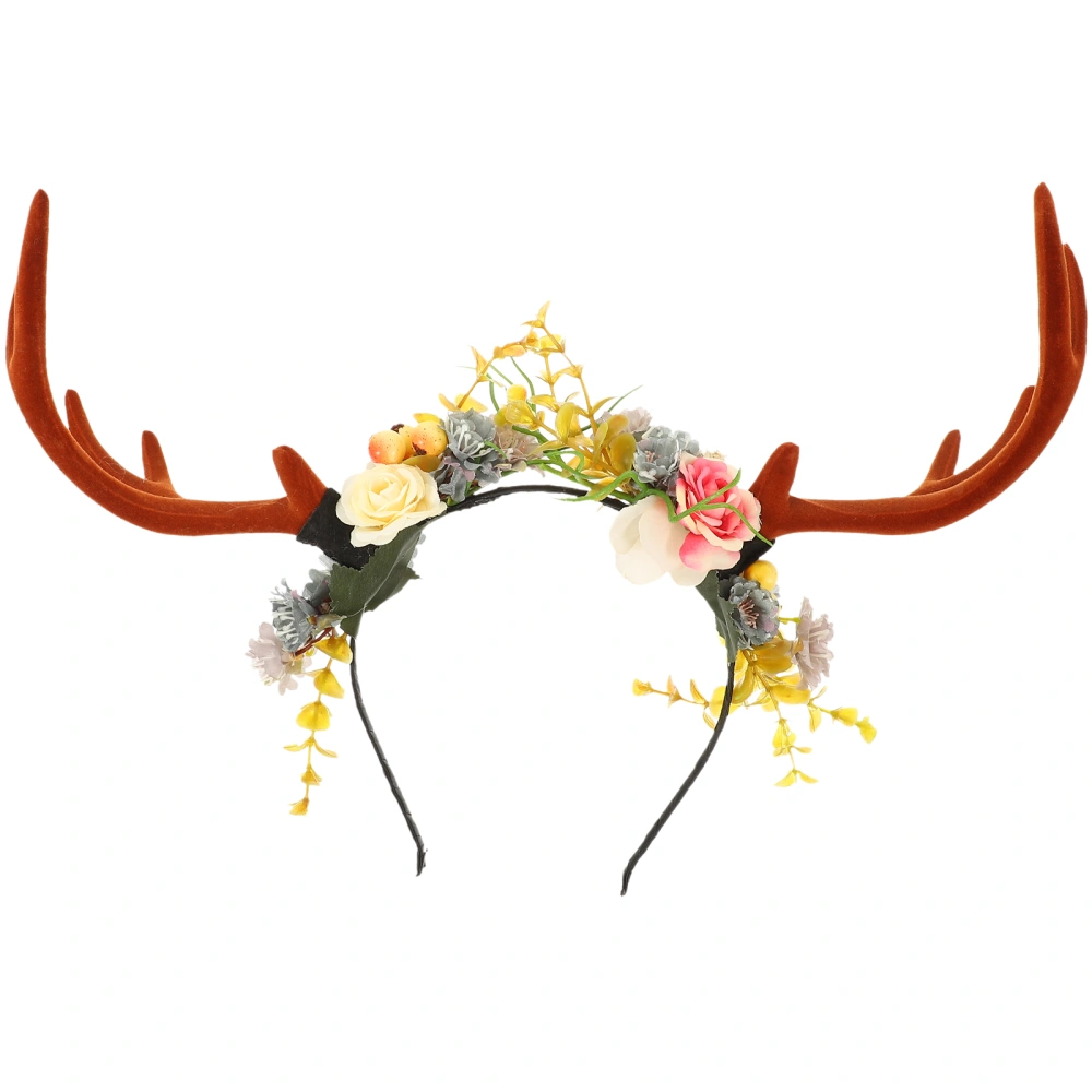 Christmas Large Antler Headbands Branches Flowers Headband Tree Branches Fairy Hair