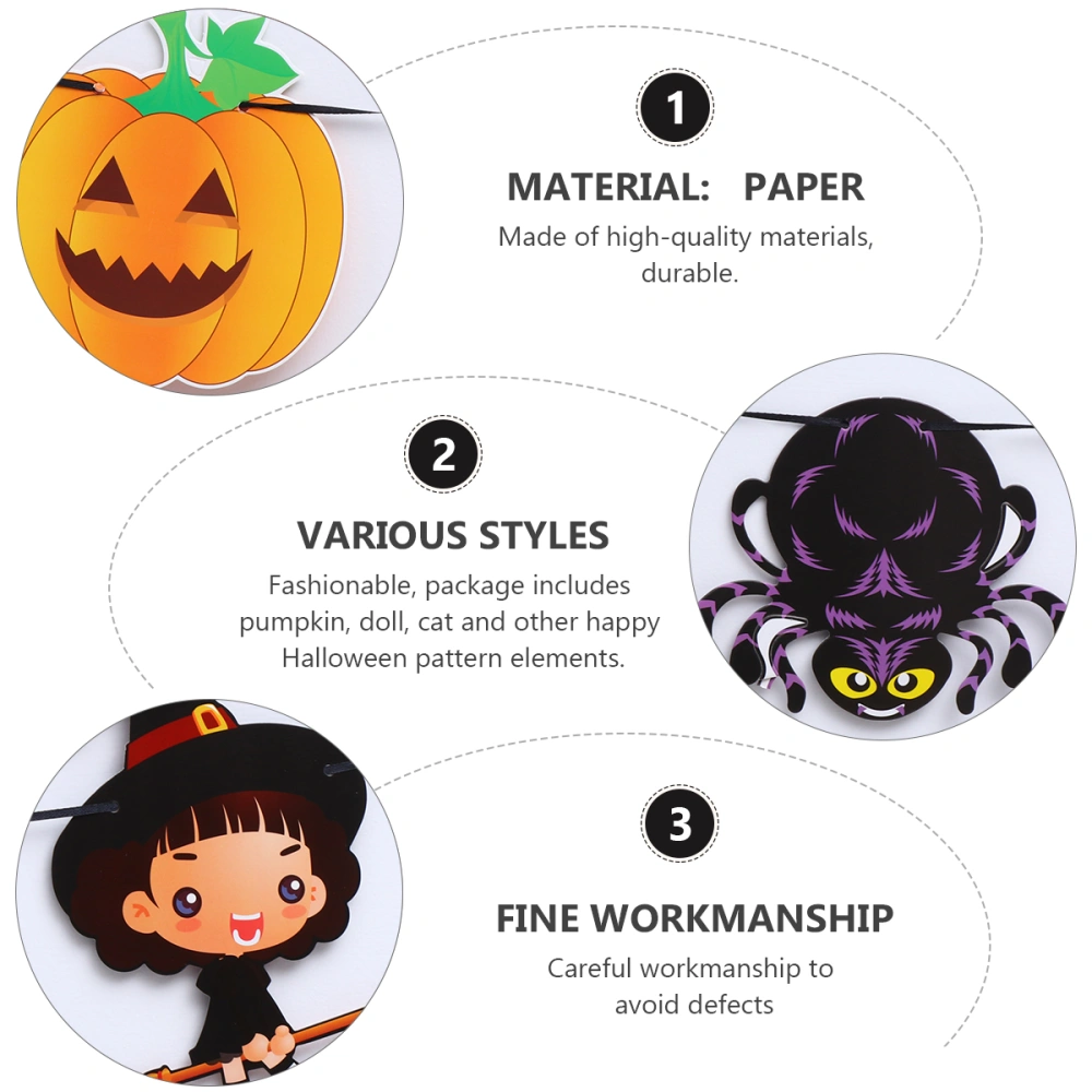5pcs Halloween Party Banner Decorations with 5 Different Banners for Party
