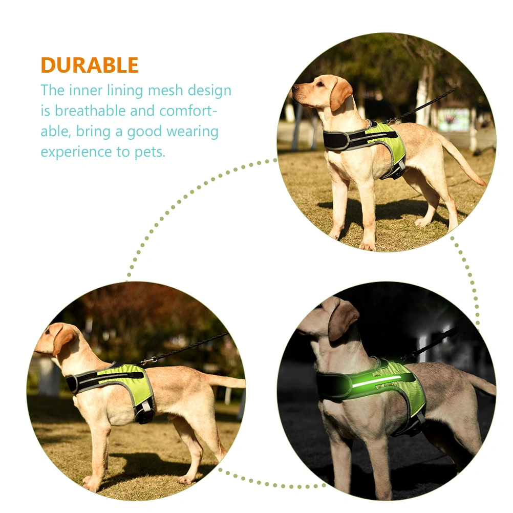 Light Up Dog Harness LED Dog Vest Harness Glowing Dog Harness Pet Supplies
