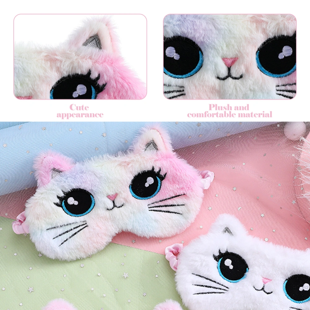 Eye Mask Plush Sleep Blindfold Cartoon Cat Sleep Eye Cover Kids Eye Mask