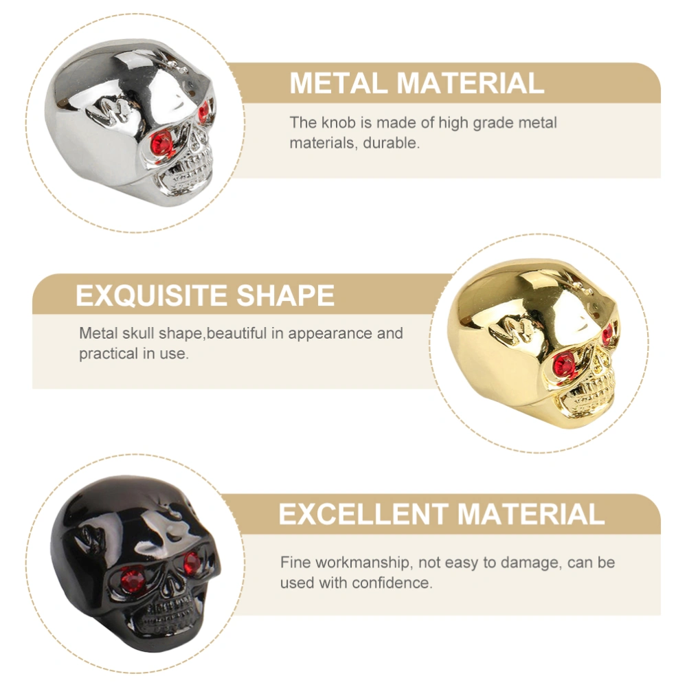 12Pcs Guitar Volume Metal Skull Head Knobs Guitar Accessories Potentiometer Caps
