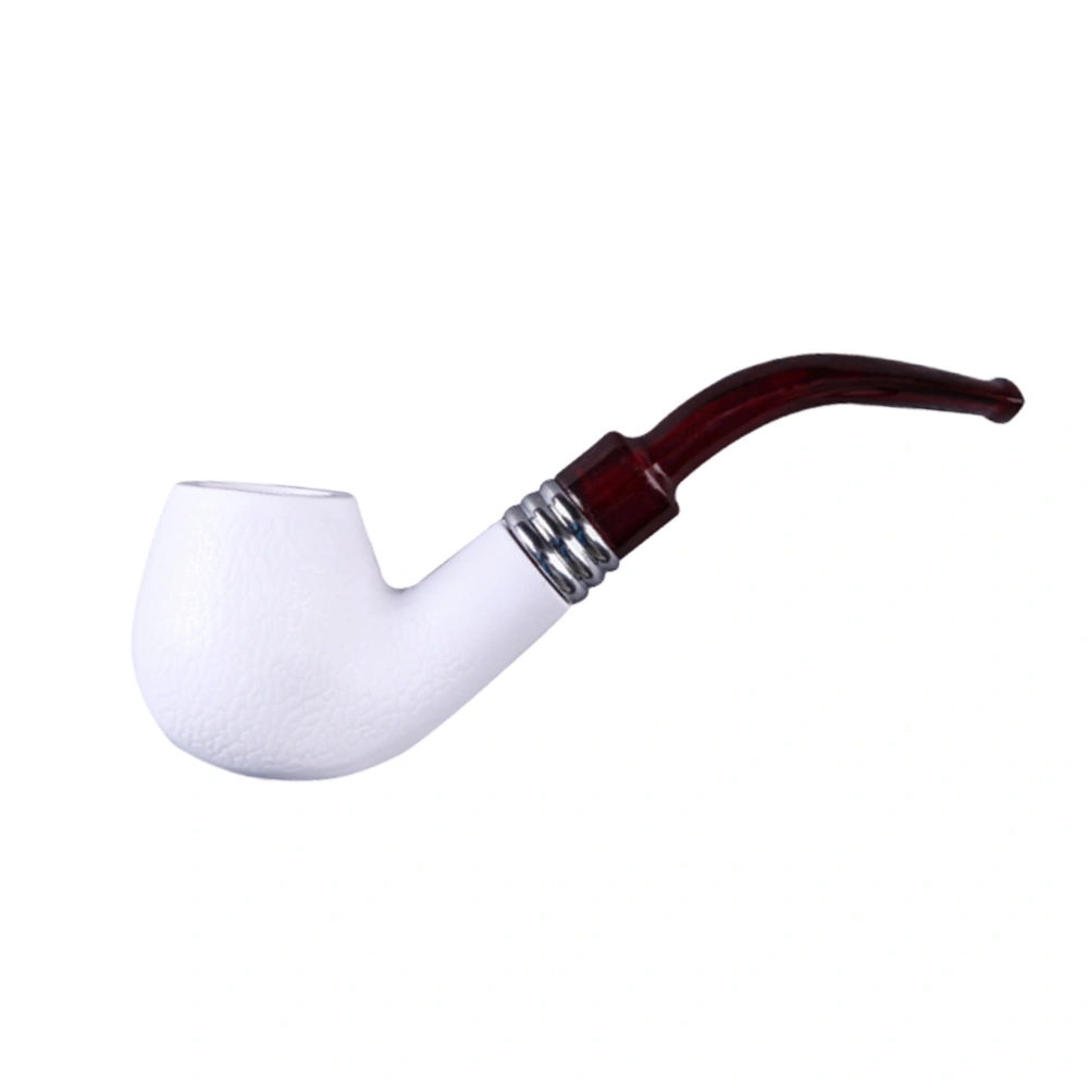 Resin Tobacco Pipe Removable Filter Smoking Pipes Cigarettes Holder White