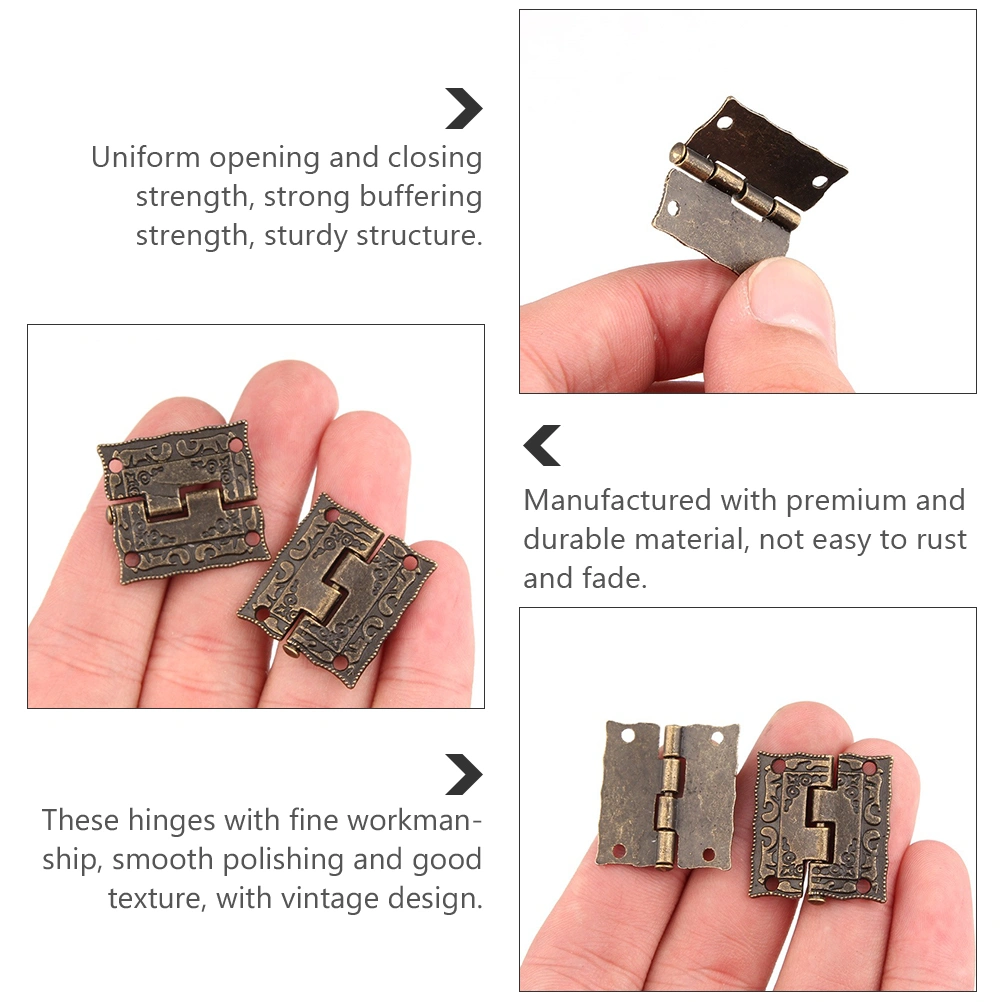 20pcs Vintage Wooden Box Hinges Cabinet Door Hinges Cupboard Door Hinges