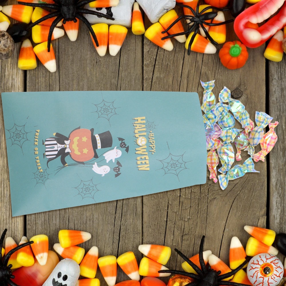 24 Sets Halloween Candy Paper Bags Halloween Paper Gift Bags Paper Treat Bags with Stickers