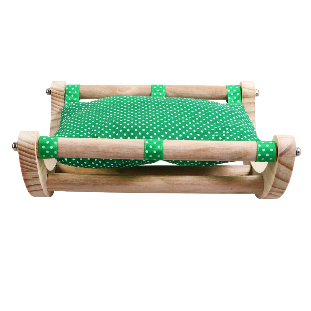 Wooden Pet Hammock Hamster Hanging Sleeping Bed Winter Warm Nest Pet Supplies (Green)