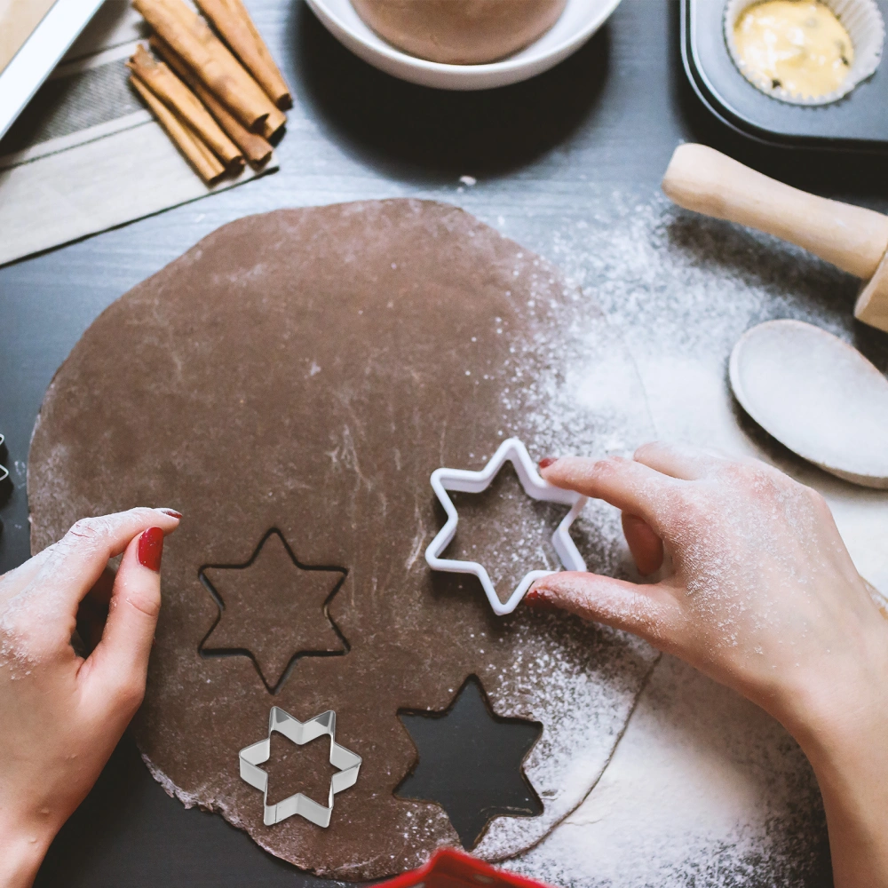 1 Set Biscuit Cutter Hexagonal Star Cookie Cutter Classic Biscuits Molds