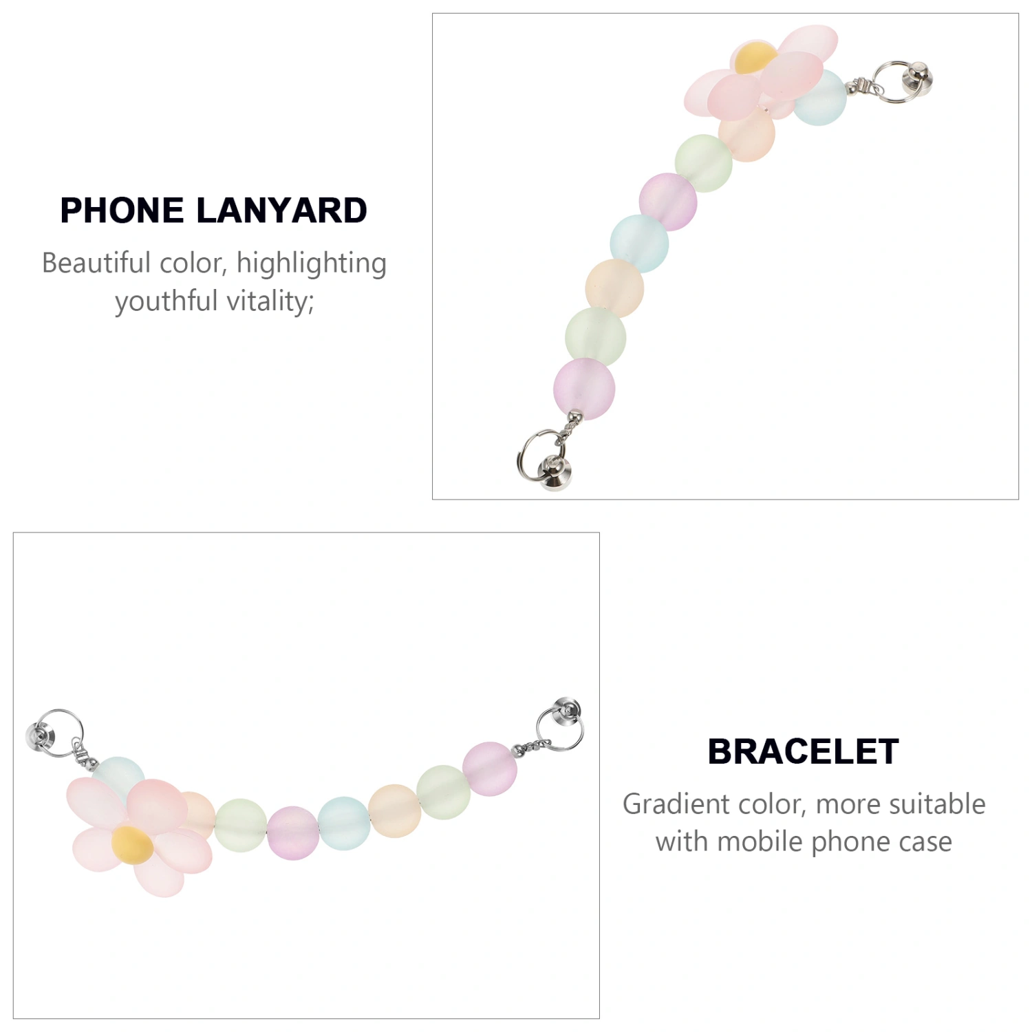 1Pc Decorative Mobile Phone Back Cover Adornment Phone Hanging Lanyard
