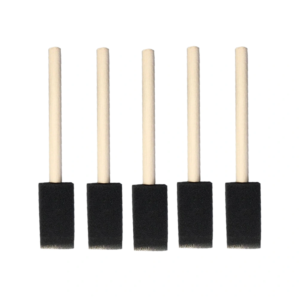 25 Pcs 1 Inch Sponge Wood Handle Paint Brush Set Lightweight Durable and Used for Acrylics Stains Varnishes Crafts Art